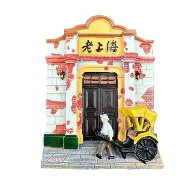 Bản quyền chính hãng Thượng Hải Retro Đồ trang trí nhựa vẽ tay, lưu niệm du lịch, dán tủ lạnh, giá 100.100 VND