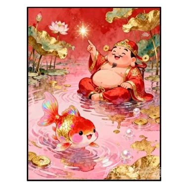 Bán Thành Phẩm Cross Stitch 2.026 Thần Tài Koi Handmade – Bộ Thêu DIY Tự Làm, Giá 316,648₫