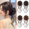 Băng Cao Su Chignon Messy Curly Đen Nâu Tóc Bun Đầu Tóc Giả Chịu Nhiệt Dễ Dàng Phong Cách 3