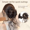 Băng Cao Su Chignon Messy Curly Đen Nâu Tóc Bun Đầu Tóc Giả Chịu Nhiệt Dễ Dàng Phong Cách 6