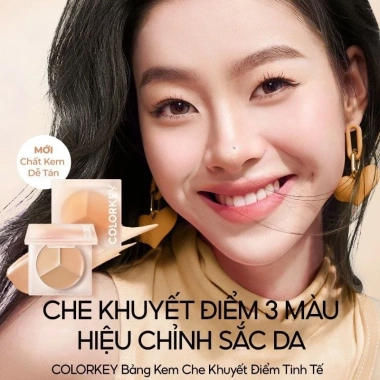 Bảng Che Khuyết Điểm Ba Màu Colorkey Targeting 3.9g - Che Nhanh, Đa Màu, Giá Ưu Đãi 109k