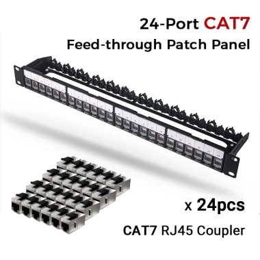 Bảng Điều Khiển Zoerax Gắn Tường 24 Cổng RJ45 Jack Cắm Rung Đá & Chìa Khóa 827k 9