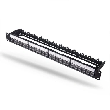Bảng Điều Khiển Zoerax Gắn Tường 24 Cổng RJ45 Jack Cắm Rung Đá & Chìa Khóa 827k 10