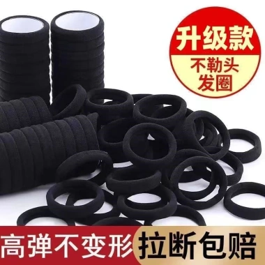 Băng đô co giãn buộc tóc đen liền mạch Không trượt, thoải mái, thời trang 2