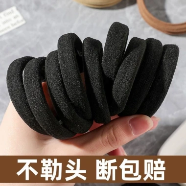 Băng đô co giãn buộc tóc đen liền mạch Không trượt, thoải mái, thời trang 4