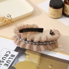 Băng đô Hàn Quốc xếp li đính kim cương, mũ vải sang trọng - chỉ 117.332₫ 3