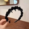 Băng đô lưới ren đen thanh lịch cho bé gái, kèm vòng tóc chữ U chống trượt, giá ưu đãi 7