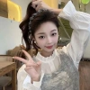 Băng đô lưới ren đen thanh lịch cho bé gái, kèm vòng tóc chữ U chống trượt, giá ưu đãi 8