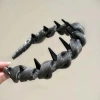 Băng đô lưới ren đen thanh lịch cho bé gái, kèm vòng tóc chữ U chống trượt, giá ưu đãi 9