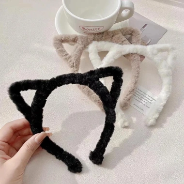 Băng Đô Tai Mèo màu trơn nhẹ sang trọng - Cosplay và quấn tóc, giảm giá 27.864₫