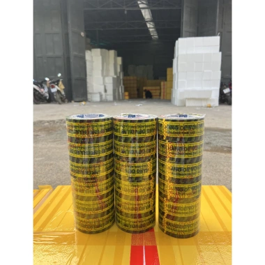 Băng keo cảnh báo hàng dễ vỡ 48mm lõi mỏng 1kg-1.5kg giá xưởng - Đại Cát 3 Băng keo cảnh báo hàng dễ vỡ 48mm lõi mỏng 1kg-1.5kg giá xưởng - Đại Cát 3