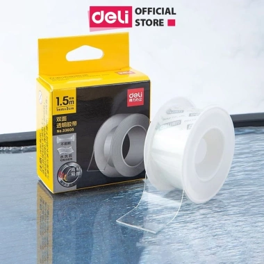 Băng keo Deli 2 mặt trong suốt siêu dính chống nước - Nhiều kích cỡ 33.601/33.605/33.612 - Giá ưu đãi 42.000₫