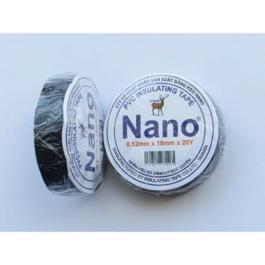 Băng keo điện Nano đen 20 Yard - Dây dẫn bền, chịu nhiệt, giá chỉ 8.000₫