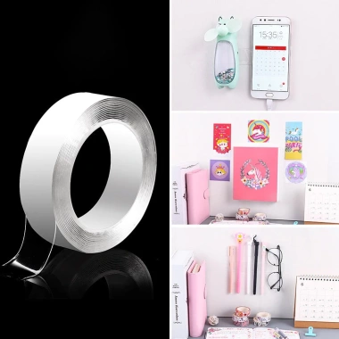 Băng keo hai mặt trong suốt đa năng – Dán tường, ảnh, vật dụng chắc chắn, giá rẻ