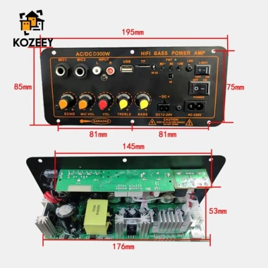 Bảng Mạch Khuếch Đại Bluetooth 300W EU 220V - Công Suất Cao, Kèm Nút Vặn 4