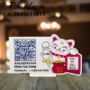 Bảng QR COD mèo thần tài gỗ in tài khoản ngân hàng, thiết kế tùy chỉnh, 36.750 VND 2