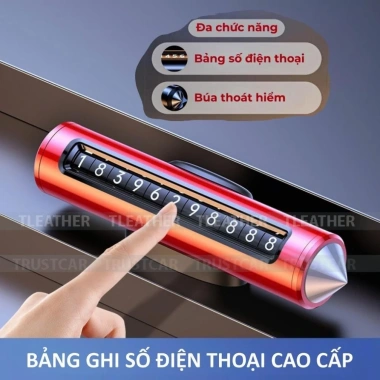 Bảng số điện thoại ô tô hợp kim nhôm đầu nhọn kèm búa thoát hiểm - 80.000 VND Bảng số điện thoại ô tô hợp kim nhôm đầu nhọn kèm búa thoát hiểm - 80.000 VND