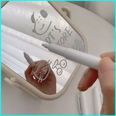 Bảng Trắng BY2 Ins cho Gương Tủ Lạnh - Bút Nước Xóa Được, Có Bàn Chải, Giá 60,480 VND