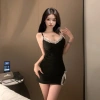 Băng Tuyết Lụa Sling Bộ Đồ Ngủ Đầm Nữ Mùa Hè - Lót Ngực Nguyên Chất Desire, Satin Ren Dây, Giá Ưu Đãi 237.600₫ 9