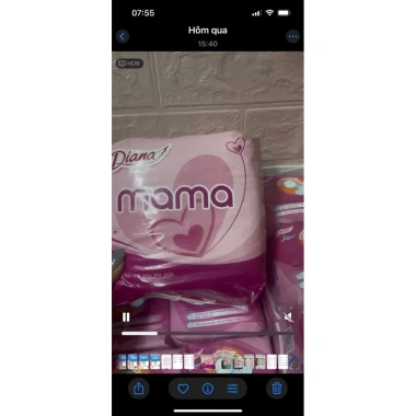 Băng vệ sinh Diana Mama mẹ sau sinh 12 miếng - Thấm hút tốt, giá 34.000₫