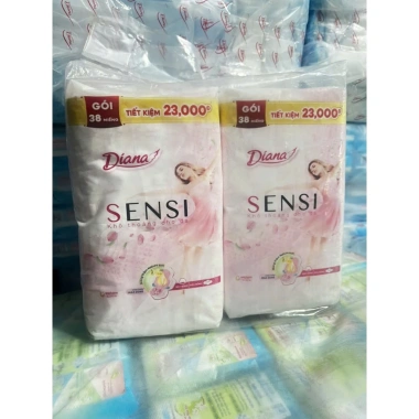 Băng vệ sinh Diana Sensi 38 miếng cánh siêu mỏng, thấm hút, giảm giá 91.000 VND 4