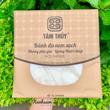 Bánh đa nem sạch size 18 & 24cm Tâm Thủy Xanh Sam Natural Organic giá 40.000đ