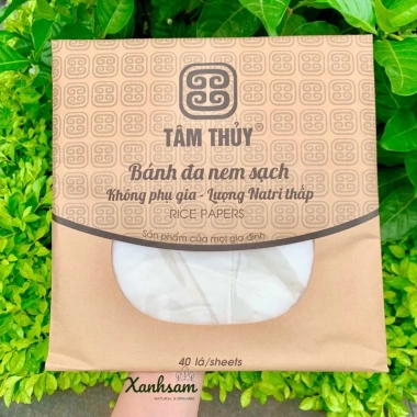 Bánh đa nem sạch size 18 & 24cm Tâm Thủy Xanh Sam Natural Organic giá 40.000đ 9 Bánh đa nem sạch size 18 & 24cm Tâm Thủy Xanh Sam Natural Organic giá 40.000đ 9