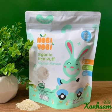 Bánh gạo ăn dặm hữu cơ Nobi Nobi 40g - Dinh dưỡng cho bé 6 tháng, XanhSam Organic 3