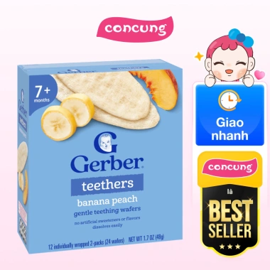 Bánh gạo Gerber vị chuối đào - Giảm giá tới 18% chỉ 86.000₫, dinh dưỡng cho bé 2 Bánh gạo Gerber vị chuối đào - Giảm giá tới 18% chỉ 86.000₫, dinh dưỡng cho bé 2