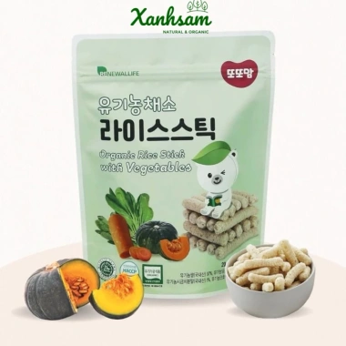Bánh gạo hữu cơ Ddoddomam Hàn Quốc 6m+ ăn dặm bé 30g xanh sẫm - 107.500 VND 4