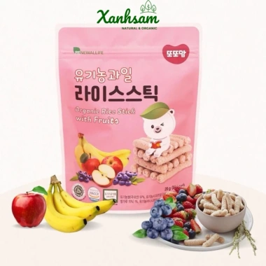 Bánh gạo hữu cơ Ddoddomam Hàn Quốc 6m+ ăn dặm bé 30g xanh sẫm - 107.500 VND 5