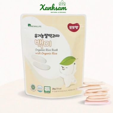 Bánh gạo hữu cơ Ddoddomam Hàn Quốc 6m+ ăn dặm bé 30g xanh sẫm - 107.500 VND 8