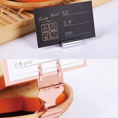Bánh kim loại kẹp kệ cạnh - Giá đỡ nhãn thực phẩm, hiển thị giá thẻ, chỉ 18.590₫