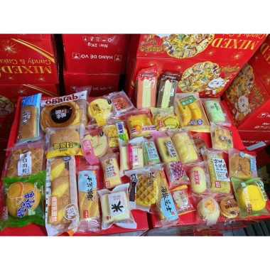 Bánh mix 2kg 25-35 bánh ruột bánh đa vị mặn ngọt cả vỏ cake chỉ 209.900₫