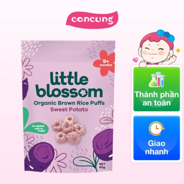 Bánh Puffs Gạo Lứt Hữu Cơ Little Blossom Vị Khoai Lang Tím - Giá 79.000 VND 2 Bánh Puffs Gạo Lứt Hữu Cơ Little Blossom Vị Khoai Lang Tím - Giá 79.000 VND 2