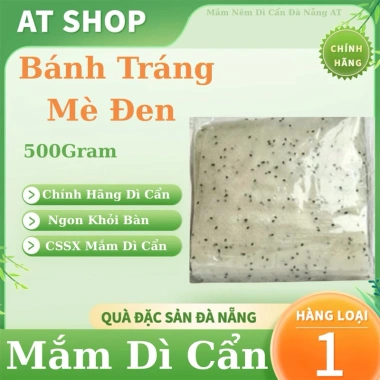 Bánh Tráng Mè Đen 1kg Dẻo Mềm, thích hợp cuốn rau thịt, nem nướng, giá ưu đãi 89.000₫