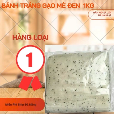 Bánh Tráng Mè Đen 1kg Dẻo Mềm, thích hợp cuốn rau thịt, nem nướng, giá ưu đãi 89.000₫