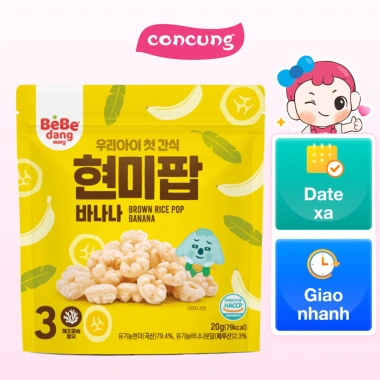 Bánh Vòng Gạo Lứt Bebedang Vị Chuối - Thực Phẩm Bổ Sung Dinh Dưỡng, Giá 45.000 VND (Giảm từ 58.050 VND) 2 Bánh Vòng Gạo Lứt Bebedang Vị Chuối - Thực Phẩm Bổ Sung Dinh Dưỡng, Giá 45.000 VND (Giảm từ 58.050 VND) 2