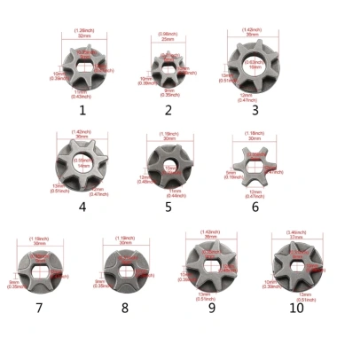 Bánh xích Soyit Gear Asterisk 3-6-7, bánh răng răng cưa, phụ kiện máy xay góc cưa điện - Giá chỉ 42.441 VND 2