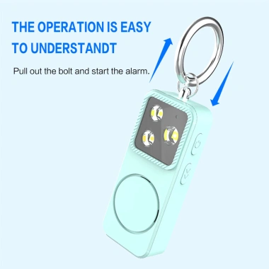 Báo động cá nhân 120dB sạc lại - Còi lớn an toàn cho nữ trẻ em du lịch ngoài trời 4