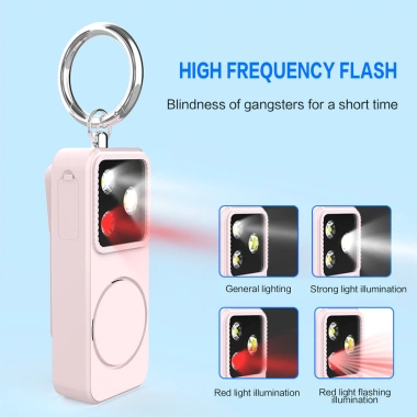 Báo động cá nhân 120dB sạc lại - Còi lớn an toàn cho nữ trẻ em du lịch ngoài trời 6
