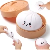 Baozi Squishy Đồ Chơi Giỏ Hấp Dim Sum - Giảm Căng Thẳng, Bàn Làm Việc, Lo Âu Fidget