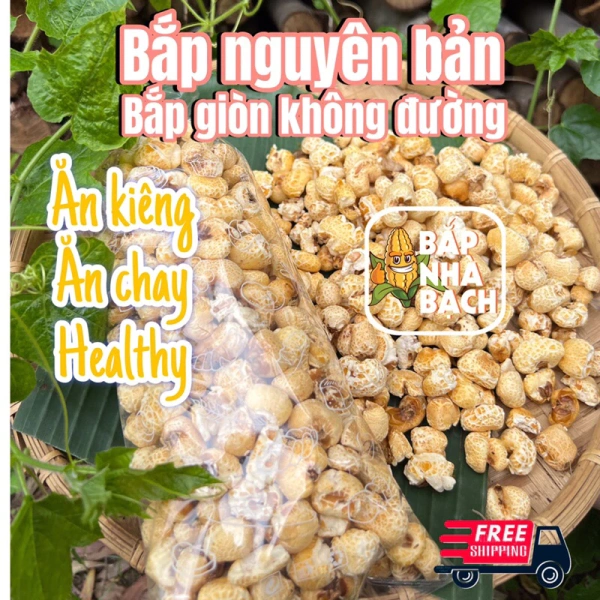 Hình ảnh sản phẩm Bắp Nổ Giòn Không Đường Giảm Cân Ăn Chay Healthy - 20k/kg Bỏng Ngô Nguyên Bản
