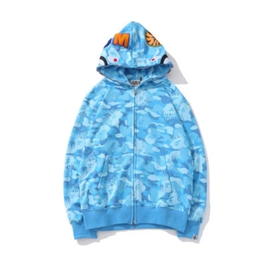 Bape Nam Nữ Zip Up Áo Khoác Cá Mập Thời Trang Dạo Phố - Giá giảm 280.800 VND