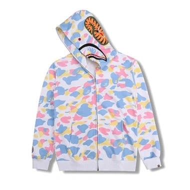 Bape Nam Nữ Zip Up Áo Khoác Cá Mập Thời Trang Dạo Phố - Giá giảm 280.800 VND