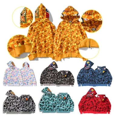 Bape Nam Nữ Zip Up Áo Khoác Cá Mập Thời Trang Dạo Phố - Giá giảm 280.800 VND