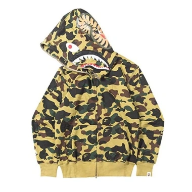 Bape Nam Nữ Zip Up Áo Khoác Cá Mập Thời Trang Dạo Phố - Giá giảm 280.800 VND