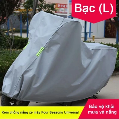 Bạt che nắng mưa xe máy MONQIQI Bạc L - Bảo vệ khỏi mưa, nắng, trộm cắp, giá 107.702₫