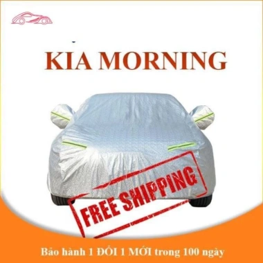 Bạt che phủ KIA MORNING 5 chỗ 3 lớp chống nắng mưa, không thấm nước, giá 299.000₫