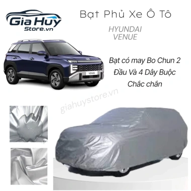 Bạt Phủ Hyundai Venue Vải Dù Tráng Bạc Chống Mưa Nắng - Kèm Hộp Đựng, 599.000₫